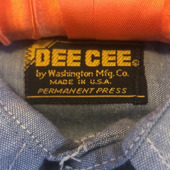 1970’s VTG Blue Chambray Western Button Down Shirt Rainbow Embroidered Appliqué - Picture 4 of 6